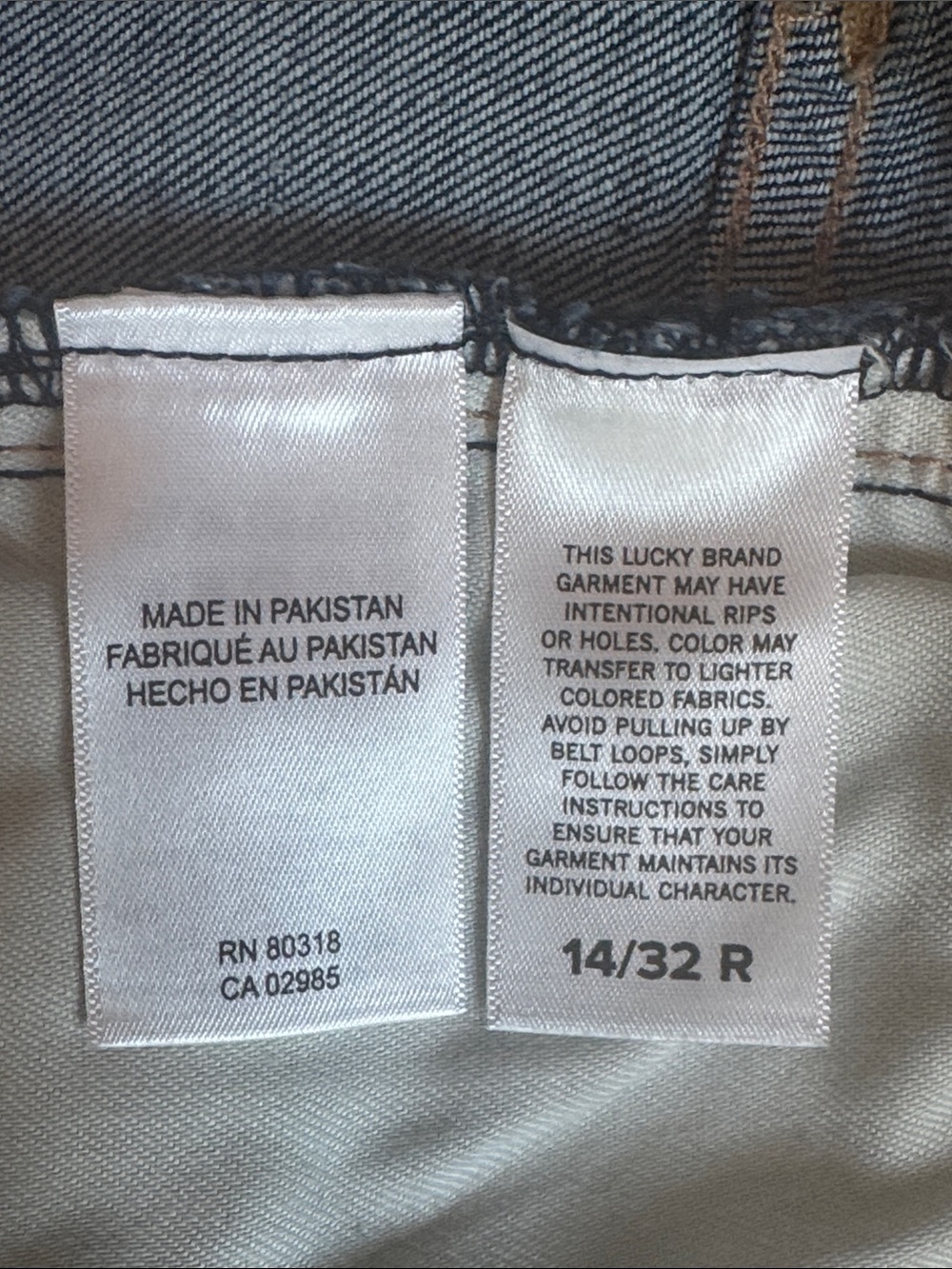 Lucky Brand sweet mid rise boot jeans size 14 / 32R - Picture 7 of 8
